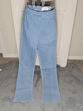 Denim Blvd Los Angeles High Rise Stretch Flare Leg Jeans Size L 29 Waist